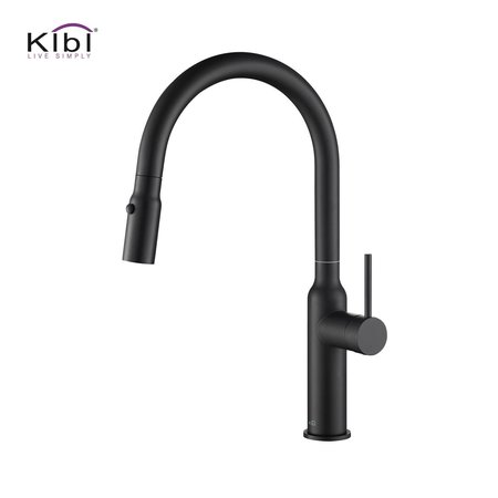 KIBI Hilo Single Handle Pull Down Kitchen Sink Faucet KKF2008MB